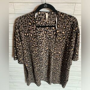 Lilypad Leopard Print cover up cardigan